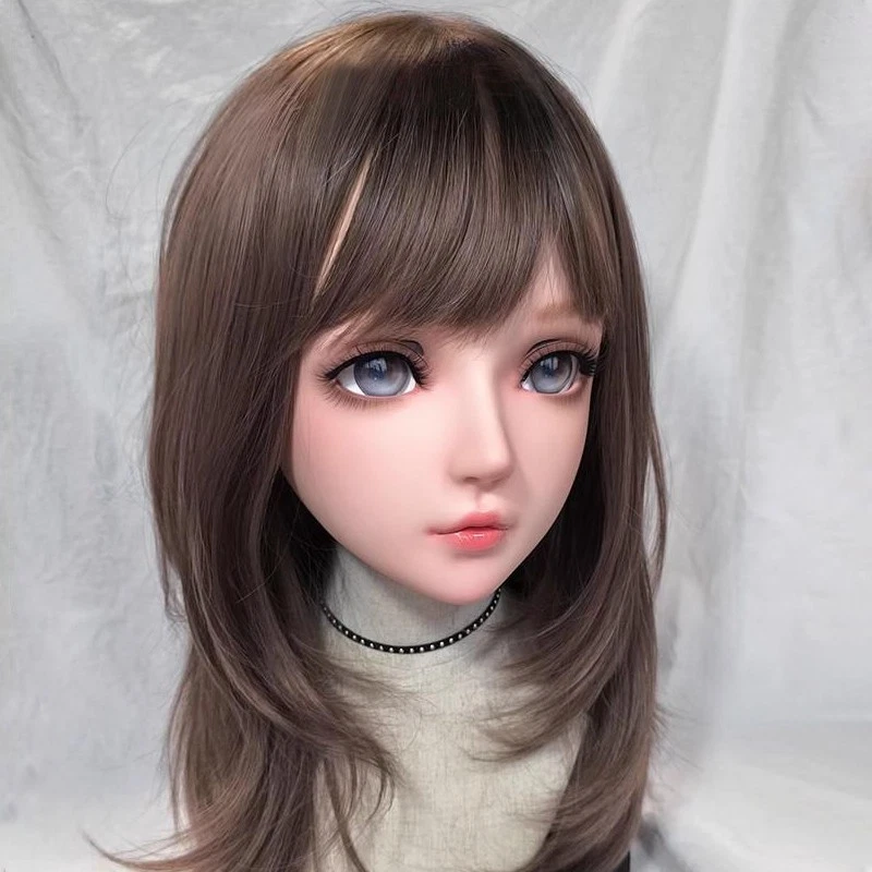 Máscara animada Kigurumi Cosplay mujer travesti cabeza concha preciosa Foto 2 de 4