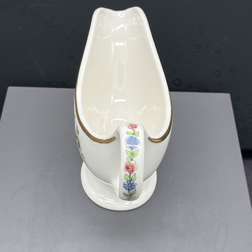 Syracuse China Dewitt Clinton Gold Rim Gravy Boat Restaurant Ware Flower Handle - Picture 4 of 14