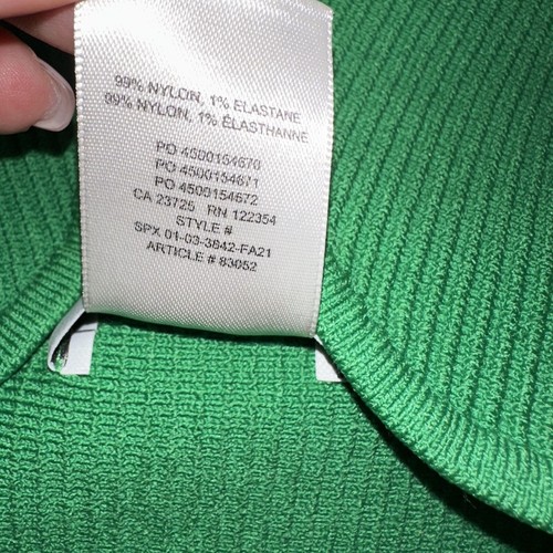 Reggiseno donna Aritzia Babaton Sculpt maglia verde a costine taglia media M - Foto 3 di 5