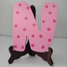 Vtg Tatutina Wooden Letter  N  Decorative Alphabet Decor Kids FUN Wall Hanging