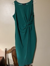 Guess Womens Green Side Knot Dress L Large