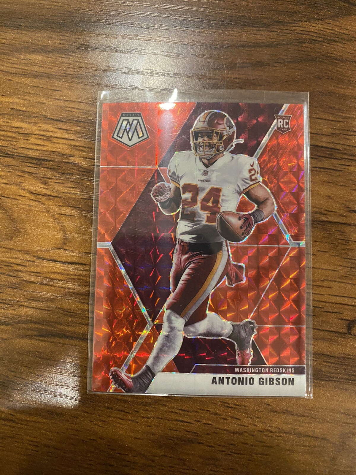 2020 Panini Mosaic Rookies Choice Red Fusion Prizm /80 Antonio Gibson Rookie RC