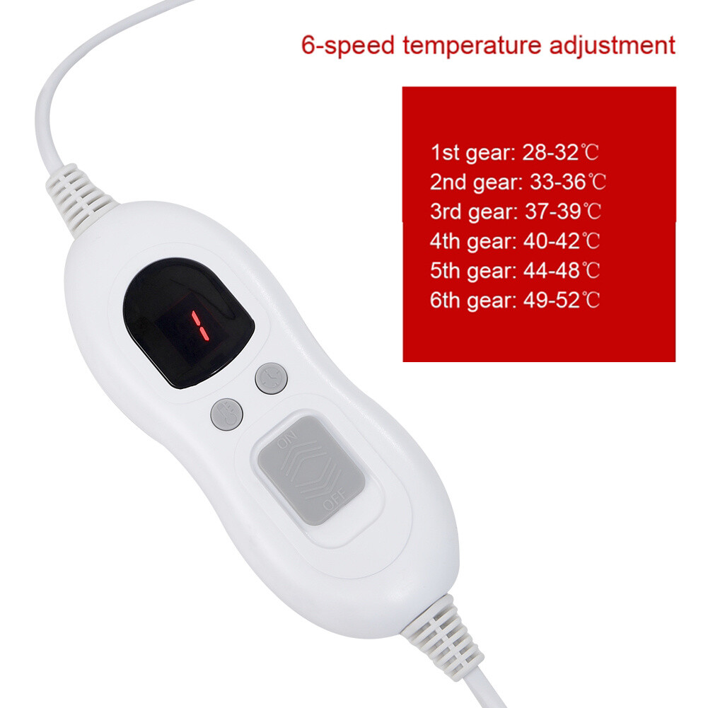 Luxurious Electric Heated Soft Fleece Grey Over Blanket King Size 215cm