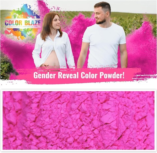 Color Blaze Gender Reveal Puder 2 Pfund rosa Baby Mädchen Party Dusche (2-1 Pfund Beutel) - Bild 2 von 7