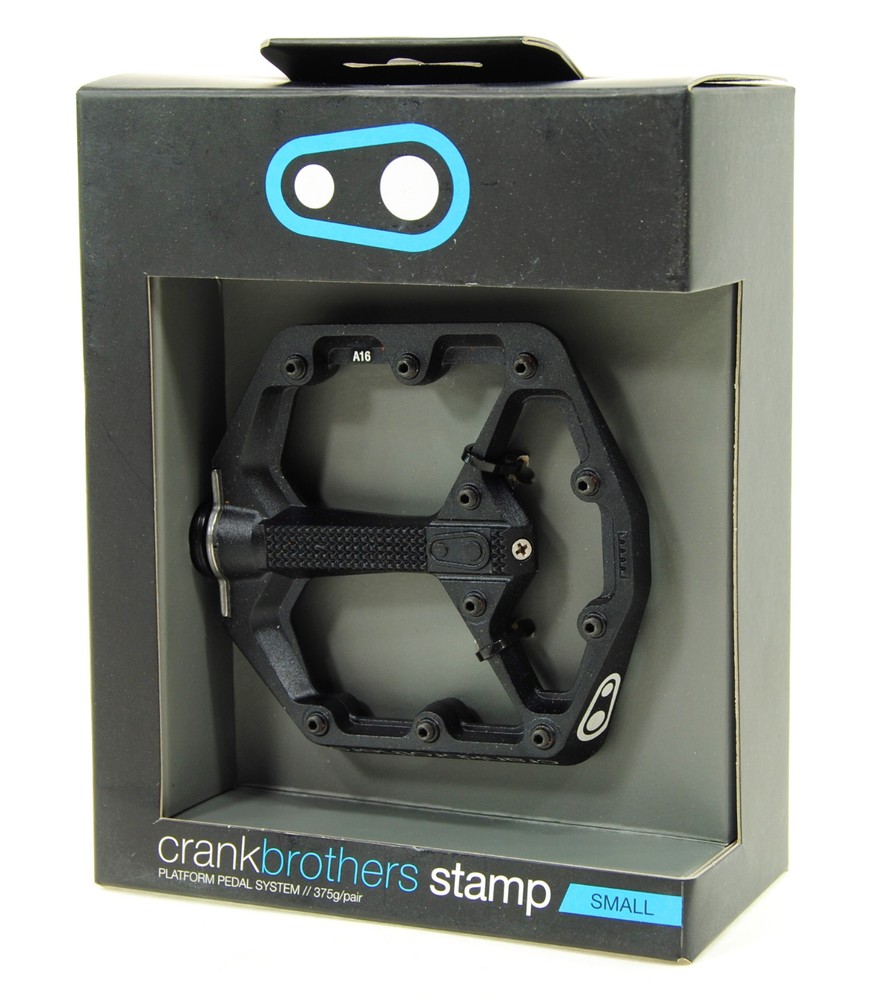 Crank Brothers STAMP 7 Platform Mountain Bike Pedals, Small, Black