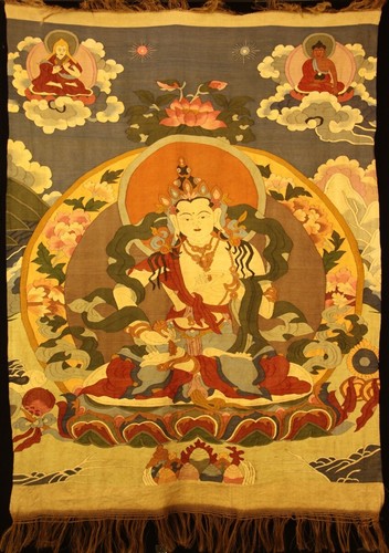 Wonderful Old Tibet Tibetan Buddhist Kesi Embroidery Thangka Tangka"Vajrasattva" - Picture 9 of 9