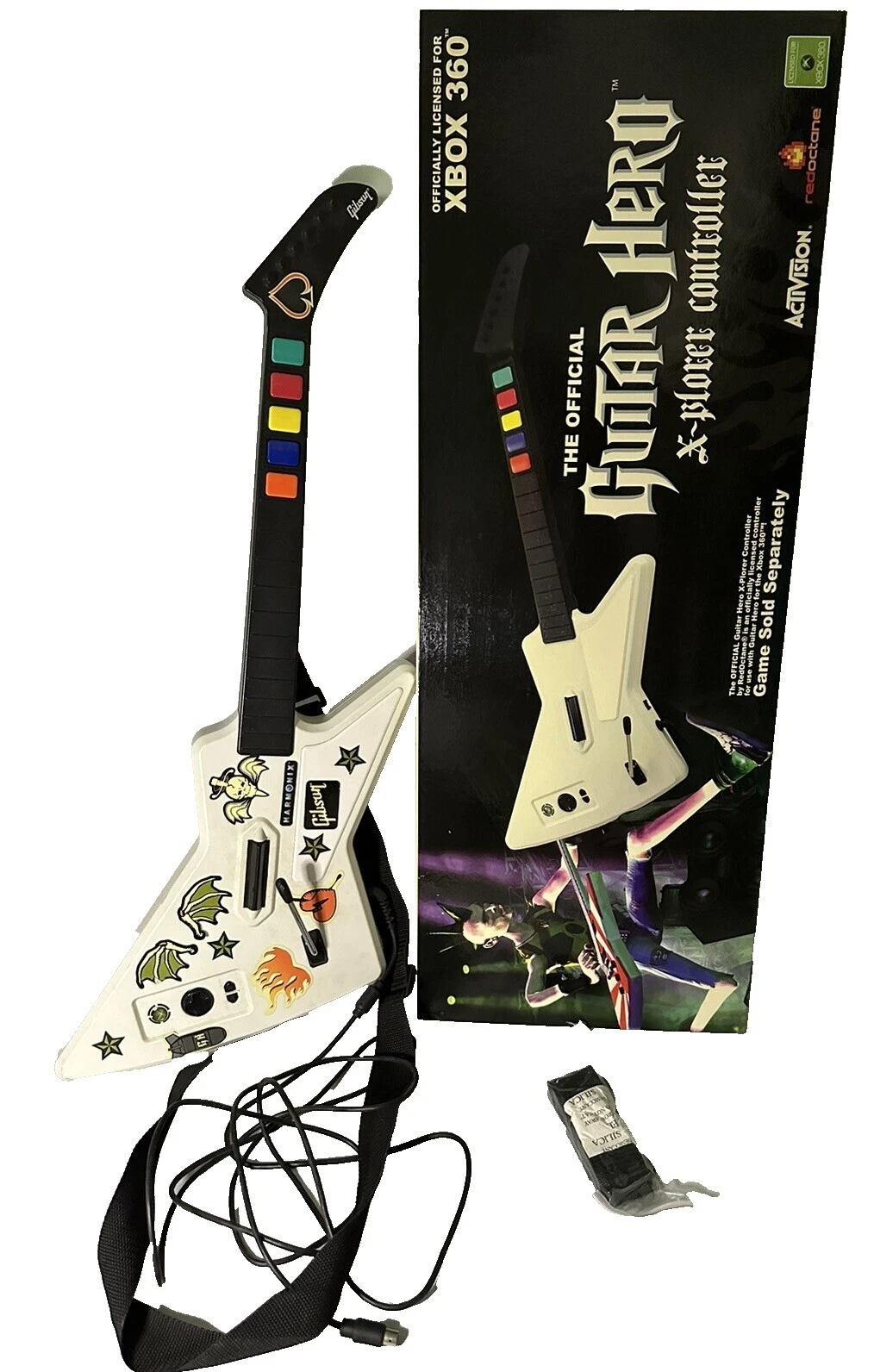 Controladores de videojuegos de guitarra Activision Blanco