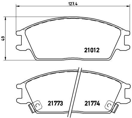 P 30 024 BREMBO Brake Pad Set, disc brake for DODGE,HYUNDAI