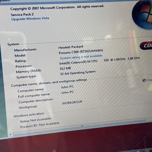 Hewlett-Packard HP Compaq Presario C500 Comes With Ac Adaptor - Picture 2 of 23