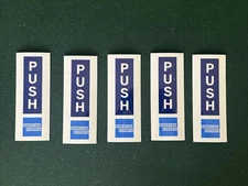 5 American Express Amex Push Decal Stickers For Retail Store