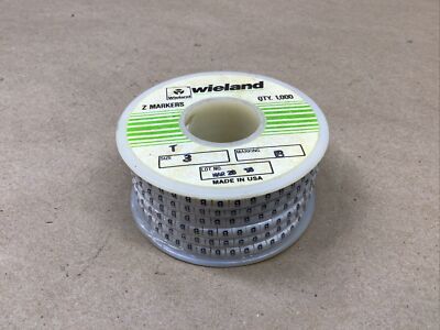 Wieland marking B On Wire Marker 1000 NOS size 3 #68G23