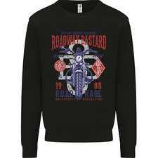 Roadway Bastard Motorcycle Biker Motorbike Kids Sweatshirt Jumper