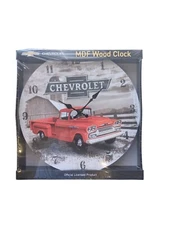 1959 Chevrolet  Apache Truck MDF Wood Clock w/Beautiful Farm Scene~ NEW in BOX
