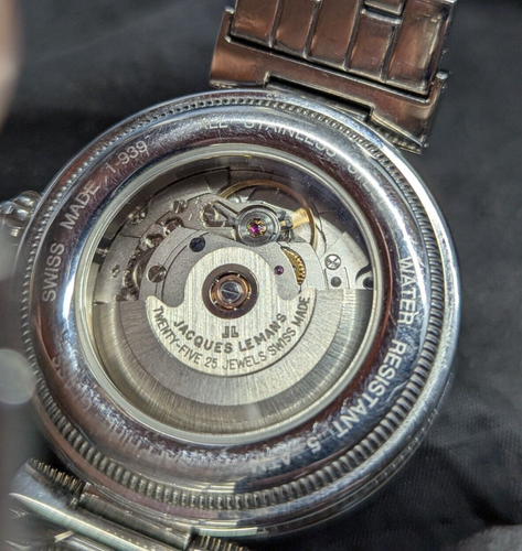 Rare Jacques Lemans Automatic Regulator Watch ETA 2842 SS Model 1-939 - Mint - Picture 13 of 13
