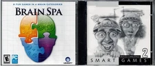 Smart Games 2 & Brain Spa Pc New XP Make A Bigger Brain 1400 Games