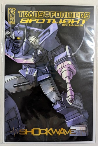 IDW Transformers Spotlight Comics Shockwave #1 Gold Retail Summit Variant Cover