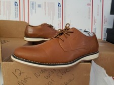 Nine West WES Cognac Brown Lace up Oxford Dress Shoes Mens Size 12 #200