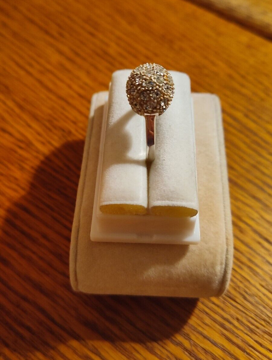 .925 Marked Silver Multi-Crystal Tiny Ball Cockta… - image 3