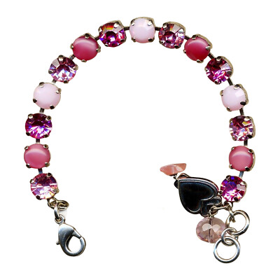 Mariana Bracelet Lovely Lt Rose, Rose Opal, & Rose Alabaster Austrian Crystal...