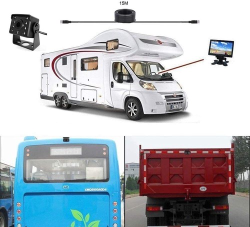 RV Truck Caravan 12V-24V 4Pin CCD IR Reverse Backup Camera +7" Rear View Monitor - Picture 6 of 24