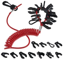 11 Key Safety Stop Switch Lanyard for Yamaha Honda OMC Mercury Suzuki Tohatsu