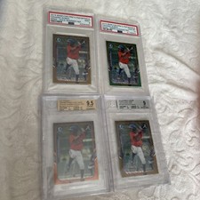 4 Rookie 2015 Bowman Chrome Ozzie Albies Refractors Mini Braves PSA 10 BGS /25