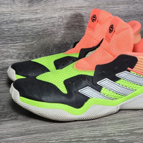 Adidas Harden Stepback Basketball Shoes Men Size 8 NO LACES Yellow Orange EF9890 - Picture 6 of 17