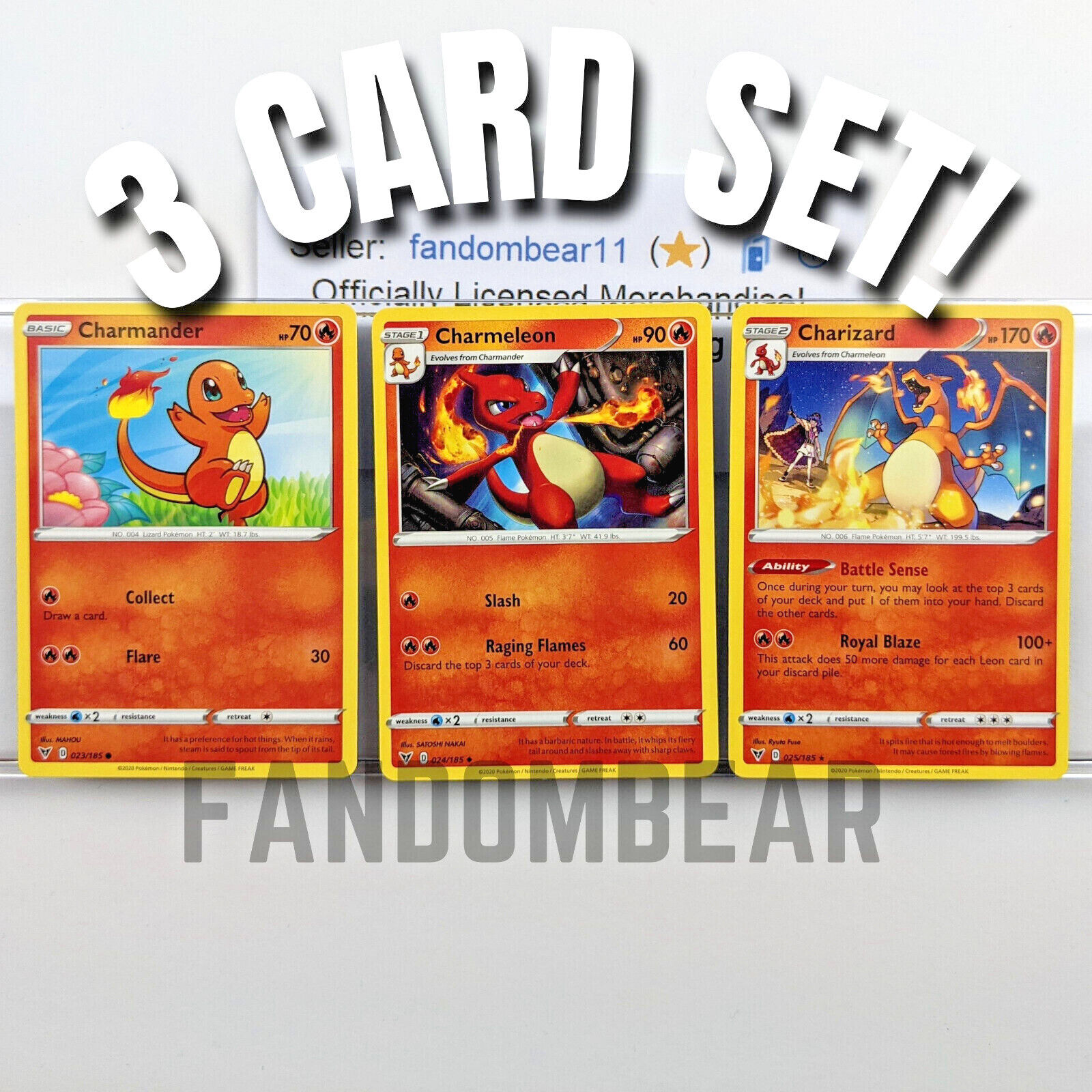 Pokémon Pack Evolução Charizard Charmeleon Charmander em Promoção