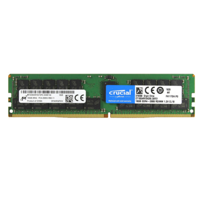 Crucial 16GB DDR4 1.2V 2666MHz 288-Pin PC4-21300 ECC REG 
