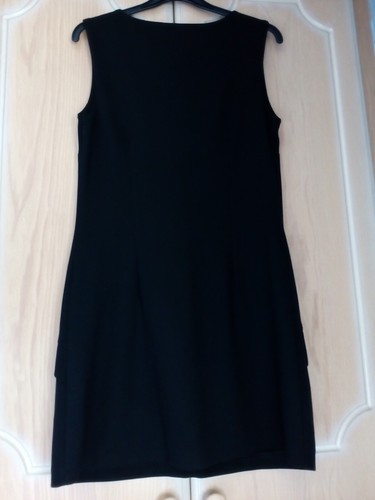 Ladies black sleeveless dress with long sleeve Top Size UK8-10 - Picture 3 of 10
