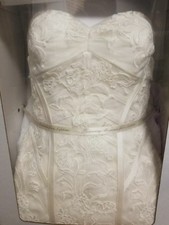 TRULY ZAC POSEN TULLE MERMAID WEDDING DRESS SZ 4