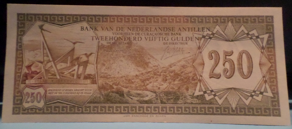 NETHERLANDS ANTILLES NOTE 250 GULDEN 1967 P. 13a UNC | eBay