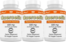 3 Pack Vita Plus Quercetin 500 mg 120 caps