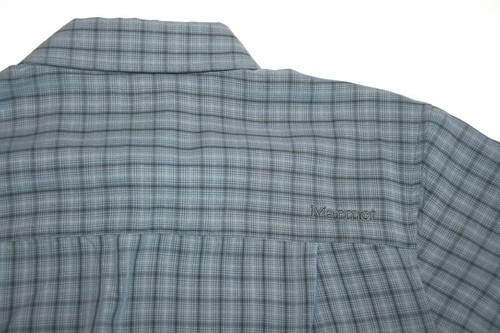 Marmot Short Sleeve Casual Dress Shirt Men S Plaid NEW - Picture 4 of 4