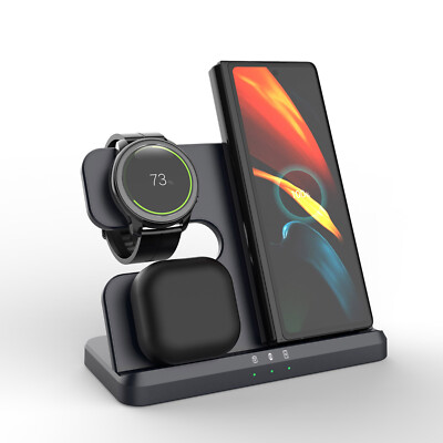 Wireless Charger Dock 3in1 Charging Station For Samsung Galaxy Watch Buds Phone