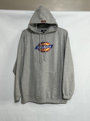 Vintage Dickies Hoodie Mens L Gray Sweatshirt Workwear