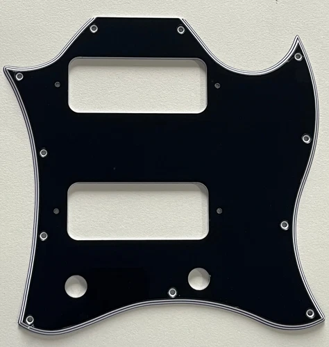 5 Ply Black Pickguard Fit US Gibson SG P90 Style Guitar Parts