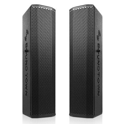 Sound Town Passive Wall-Mount Column Line Array Speaker 4x5'' Black (CARPO-V5B)