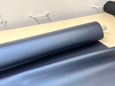 FAUX LEATHERETTE VINYL FABRIC 140Cm upholstery material by Romo blue