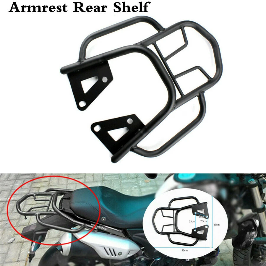 Tail Fin Luggage Rack Black Accessories Motorcycle Rear Shelf Refitted Box 1PC - Image 2 of 4