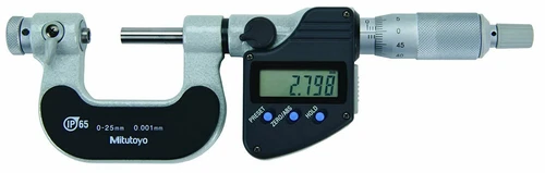 Mitutoyo 326-251-10 LCD Screw Thread Micrometers , Ratchet Stop, 0-25mm Range