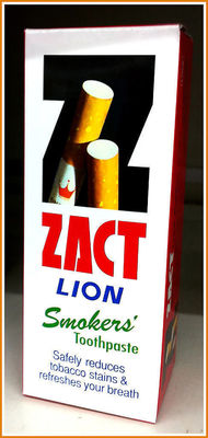 ZACT LION Smokers Toothpaste White Teeth Refresh your breath 90 g.