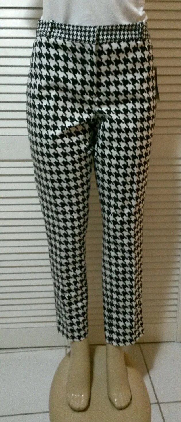 MICHAEL Michael Kors pantaloni skinny stampa pied de poule taglia 12