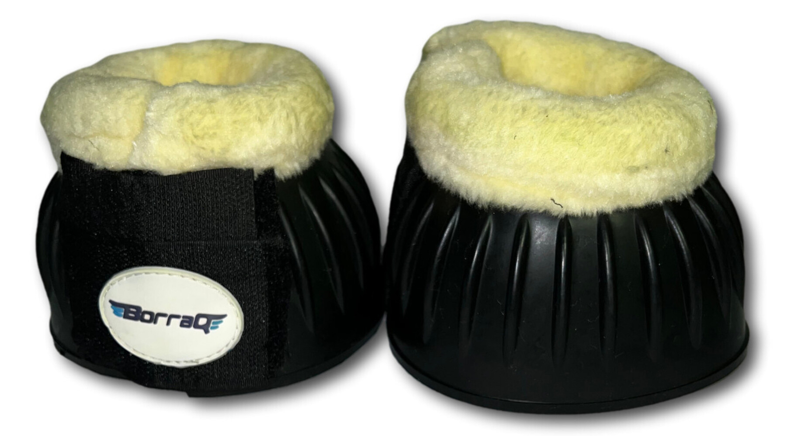 Fur neck Horse Bell Boots Rubber Over Reach Boots eBay