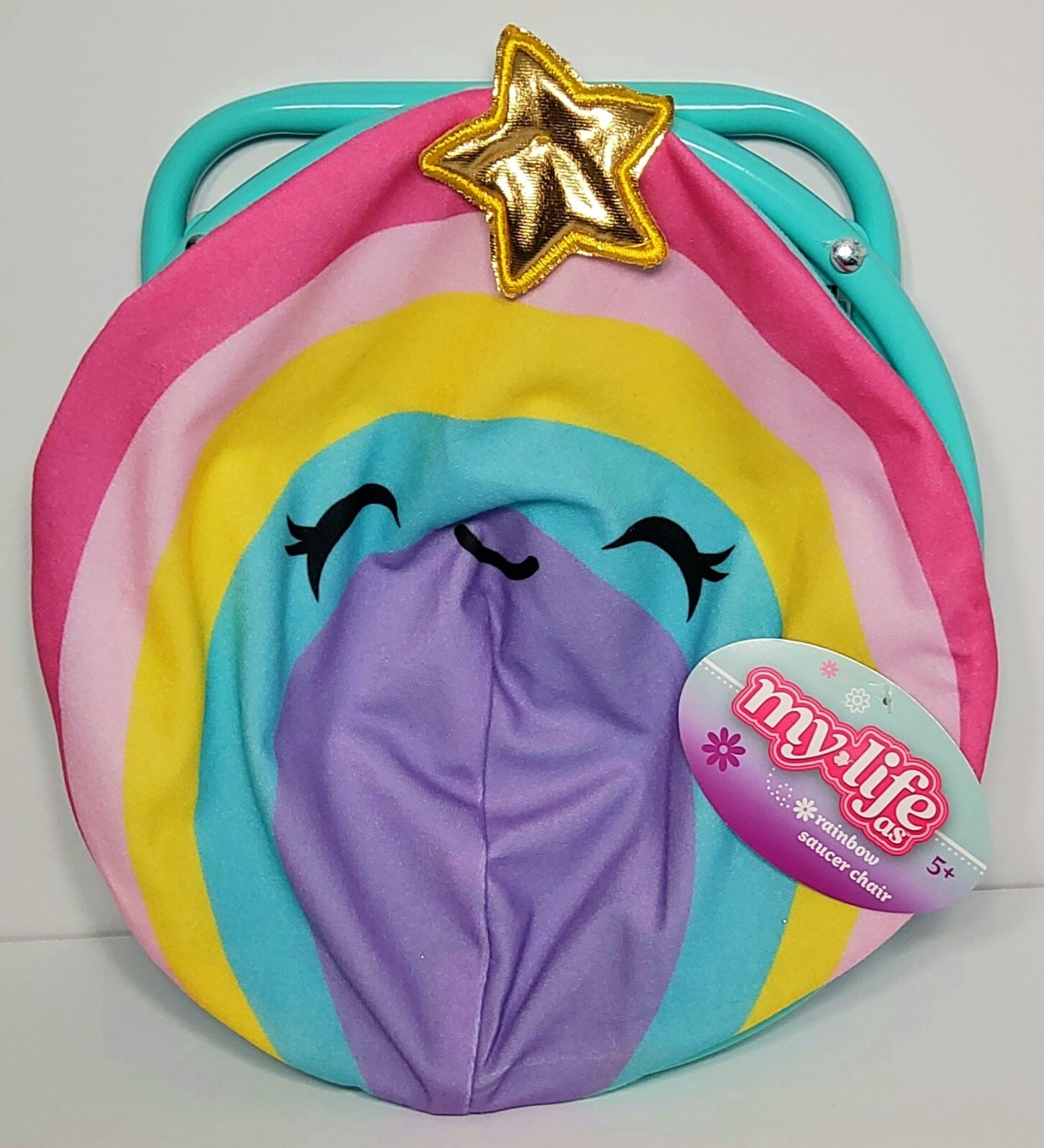 My Life As Saucer Chair for 18" Dolls Rainbow Star Lounge Furniture