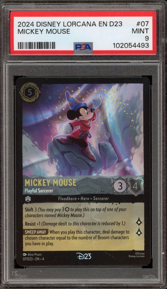Disney Lorcana Mickey Mouse Playful Sorcerer '24 D23 Foil Promo 07