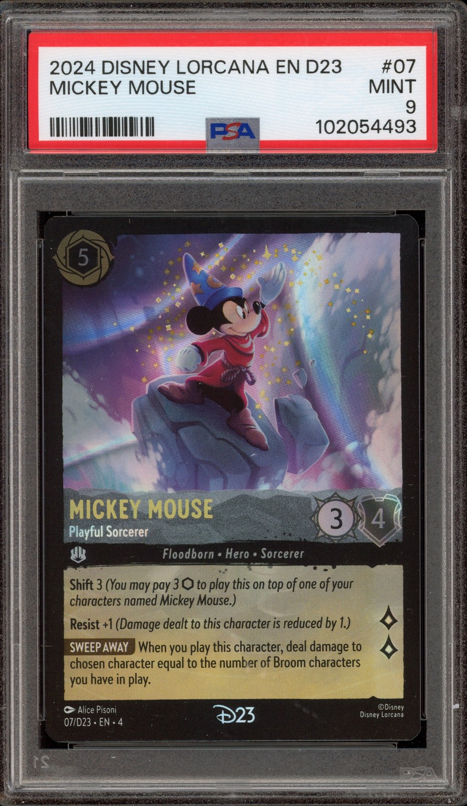 Disney Lorcana Mickey Mouse Playful Sorcerer '24 D23 Foil Promo 07