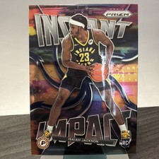 Isaiah Jackson - 2021-22 Panini Prizm - Instant Impact Card #9 RC Indiana Pacers