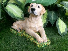 Labrador Retriever Concrete Statue Pet Loss Memorial Garden Stone Custom Painted
