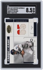 Dick Butkus Bears 2003 Leaf Certified 2 Color GU Relic #FG-13 39/65 SGC 8.5 Card